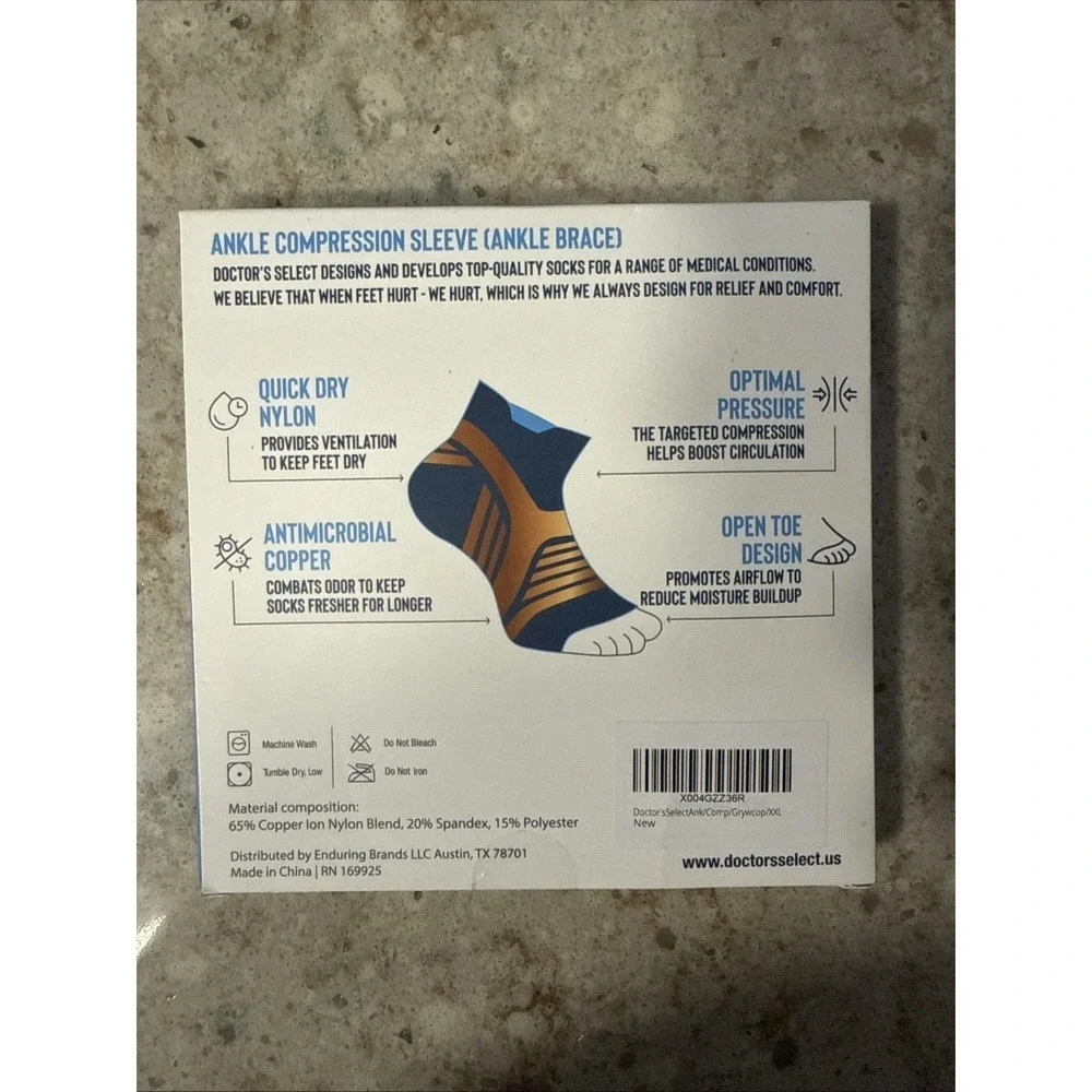 Doctor's Select Ankle Sleeve - Foot and‎ Ankle Compression Sleeve, Arch